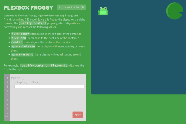 flexbox froggy